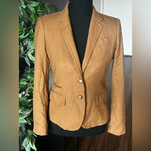 J.Crew Schoolboy Tan Wool Blazer - Picture 2 of 8